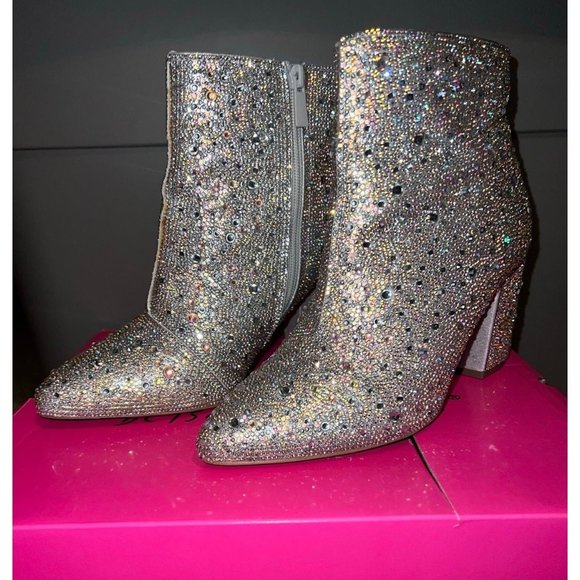 torrid Shoes - Torrid/Betsey Johnson Rhinetone Heel Bootie (WW)